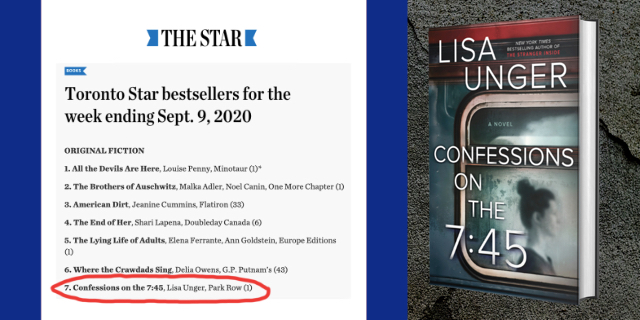 toronto star bestseller - confessions on the 7:45