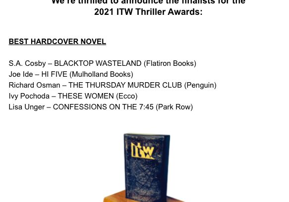 Thriller Award Finalist - Confessions on the 745